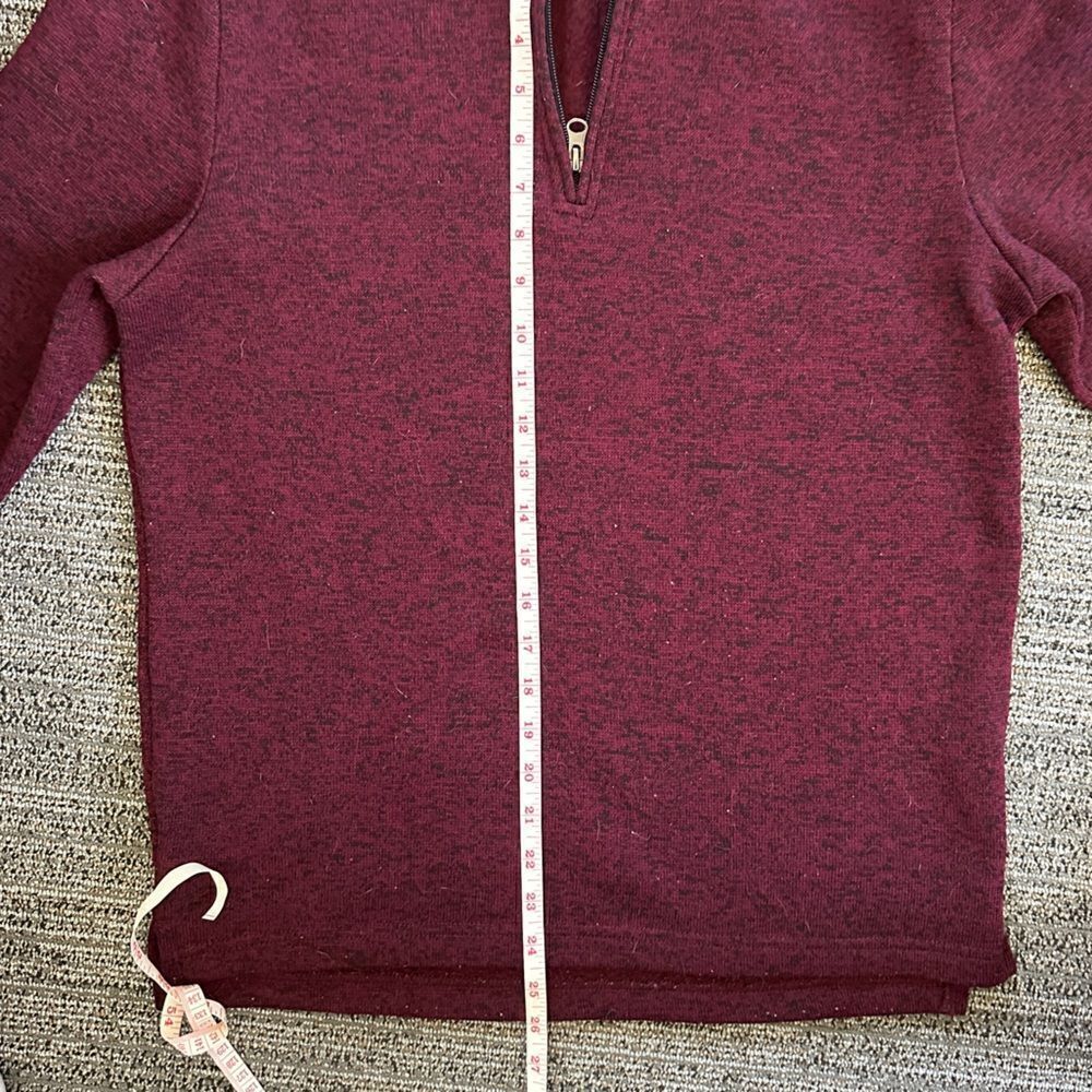 Beverly Hills Polo Club Men's Maroon Half Zip Pullover‎ - Picture 6 of 7